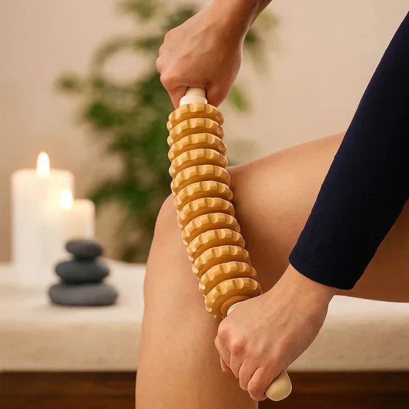Comment bien utiliser le rouleau de massage en bois ?