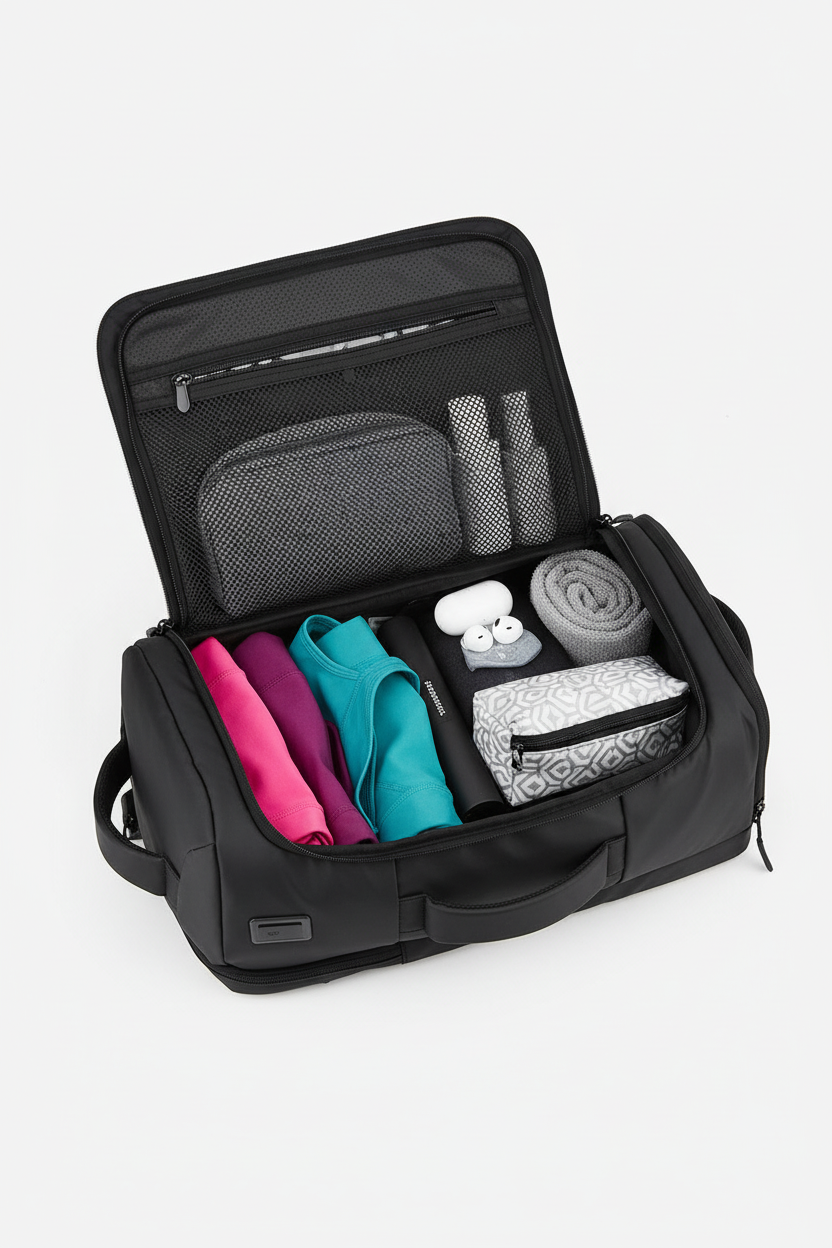 Sac à dos sport sans chaussures ni gourde couvercle gris